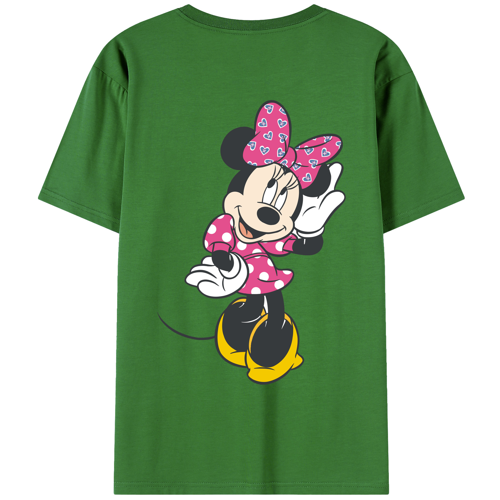（画像用） ミッキーマウス Mickey Mouse レディース半袖Tシャツ(バックプリント)